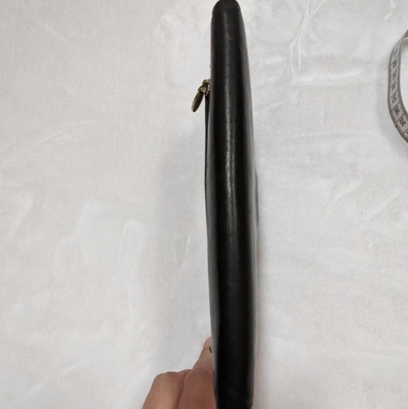 Vintage Coach Black Smooth Glove Leather Long 90's Snap Closure Wallet - Picture 11 of 16